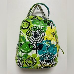 Vera Bradley Lunch Bag Navy Blue & Lime Green